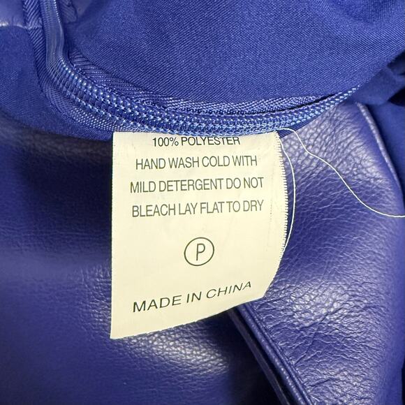 Marie Oliver Skirt Brooklyn Vegan Leather Tiered Belted Midi A-Line Purple Sz 8 - Picture 6 of 10